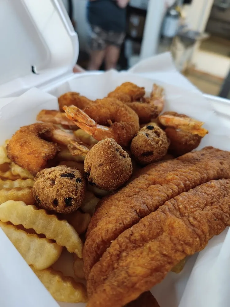 Fried Whiting Platter with Okra and Fries