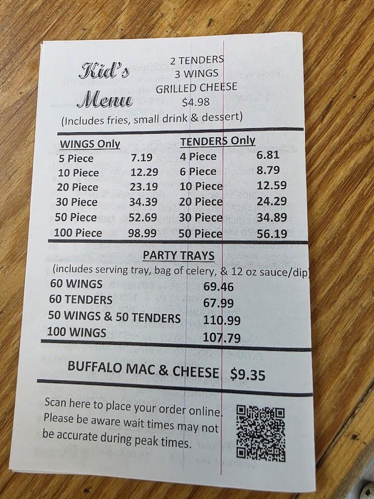 Jasper County Wing Shack Menu image 3